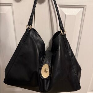 Coach Black Leather Women's Bag